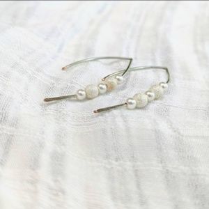 🎉🎉10/$25 Dainty Modern Pearl Threader Earrings Handmade